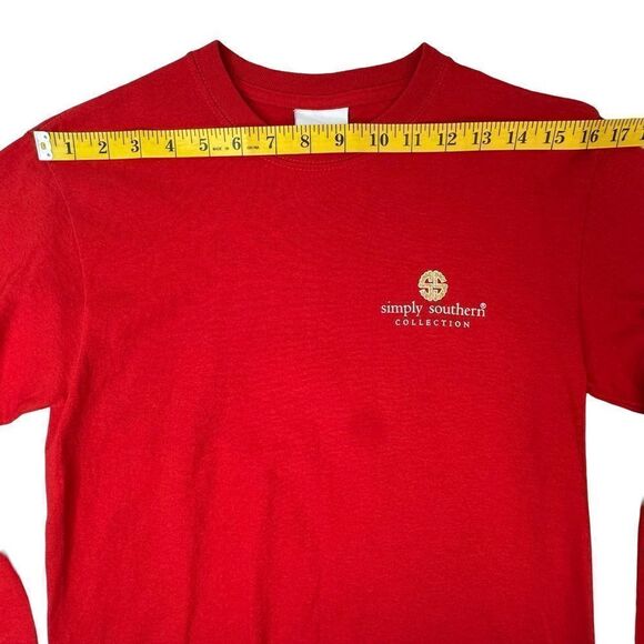 simply southern Red Santa Clause “believe” Long Sleeved T Shirt Size Small - Picture 11 of 17